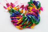 Multi-color Jade Rondelle Beads Smooth Rondelle Beads Size 5x8mm 15.5'' Strand Multicolor Rainbow