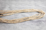 Real Ethiopian African Glass Beads 23" inches Eggshell Beige Heishi Rondelle Spacers 4mm 4.5mm about 195 beads