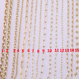 14k Gold PVD Plated Paperclip and Oval Chain Large Assortment - Tarnish Resistant Popular Style - Sold by the yard