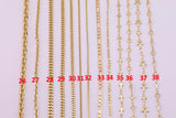 14k Gold PVD Plated Paperclip and Oval Chain Large Assortment - Tarnish Resistant Popular Style - Sold by the yard