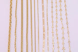 14k Gold PVD Plated Paperclip and Oval Chain Large Assortment - Tarnish Resistant Popular Style - Sold by the yard