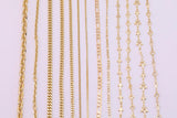 14k Gold PVD Plated Paperclip and Oval Chain Large Assortment - Tarnish Resistant Popular Style - Sold by the yard