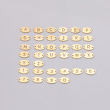 Oval Letter Connectors 14K Gold Filled Made in USA - 5x8mm Alphabet Number Connector for Bracelet - Initial Charm Permanent Jewelry Supplies