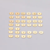 Oval Letter Connectors 14K Gold Filled Made in USA - 5x8mm Alphabet Number Connector for Bracelet - Initial Charm Permanent Jewelry Supplies