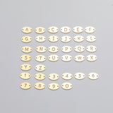 Oval Letter Connectors 14K Gold Filled Made in USA - 5x8mm Alphabet Number Connector for Bracelet - Initial Charm Permanent Jewelry Supplies
