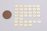 Oval Letter Connectors 14K Gold Filled Made in USA - 5x8mm Alphabet Number Connector for Bracelet - Initial Charm Permanent Jewelry Supplies