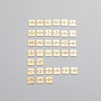Square Letter Connectors 14K Gold Filled Made in USA - 6mm Alphabet Number Connector for Bracelet - Initial Charm Permanent Jewelry Supplies