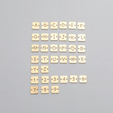 Square Letter Connectors 14K Gold Filled Made in USA - 6mm Alphabet Number Connector for Bracelet - Initial Charm Permanent Jewelry Supplies