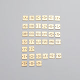 Square Letter Connectors 14K Gold Filled Made in USA - 6mm Alphabet Number Connector for Bracelet - Initial Charm Permanent Jewelry Supplies