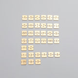 Square Letter Connectors 14K Gold Filled Made in USA - 6mm Alphabet Number Connector for Bracelet - Initial Charm Permanent Jewelry Supplies