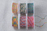 1.5mm Gold-filled Or Sterling Silver Multi Color Close Tight Spacing Enamel Chain by the foot or 50 feet-- Permanent Jewelry Chain