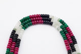Multi-color Jade Rondelle Beads Smooth Rondelle Beads Size 5x8mm 15.5'' Strand Multicolor