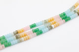 Multi-color Jade Rondelle Beads Smooth Rondelle Beads Size 5x8mm 15.5'' Strand Multicolor