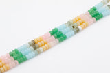 Multi-color Jade Rondelle Beads Smooth Rondelle Beads Size 5x8mm 15.5'' Strand Multicolor