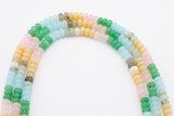 Multi-color Jade Rondelle Beads Smooth Rondelle Beads Size 5x8mm 15.5'' Strand Multicolor