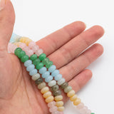 Multi-color Jade Rondelle Beads Smooth Rondelle Beads Size 5x8mm 15.5'' Strand Multicolor