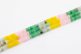 Multi-color Jade Rondelle Beads Smooth Rondelle Beads Size 5x8mm 15.5'' Strand Multicolor