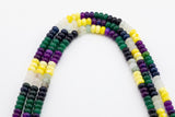Multi-color Jade Rondelle Beads Smooth Rondelle Beads Size 5x8mm 15.5'' Strand Multicolor