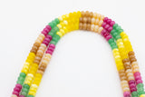 Multi-color Jade Rondelle Beads Smooth Rondelle Beads Size 5x8mm 15.5'' Strand Multicolor