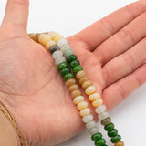 Multi-color Jade Rondelle Beads Smooth Rondelle Beads Size 5x8mm 15.5'' Strand Multicolor