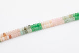 Multi-color Jade Rondelle Beads Smooth Rondelle Beads Size 5x8mm 15.5'' Strand Multicolor