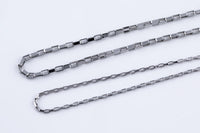 Stainless Steel Rectangle Chain - Yard or Full Spool - High Quality Polished Stainless Steel - Hypoallergenic 2mm 3mm