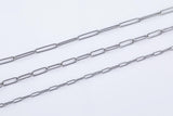 Stainless Steel Round Paperclip Chain - Yard or Full Spool - High Quality Polished Stainless Steel - Hypoallergenic 3mm 4mm 5mm