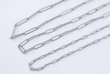 Stainless Steel Round Paperclip Chain - Yard or Full Spool - High Quality Polished Stainless Steel - Hypoallergenic 3mm 4mm 5mm