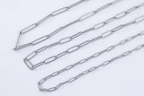 Stainless Steel Round Paperclip Chain - Yard or Full Spool - High Quality Polished Stainless Steel - Hypoallergenic 3mm 4mm 5mm