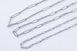 Stainless Steel Round Paperclip Chain - Yard or Full Spool - High Quality Polished Stainless Steel - Hypoallergenic 3mm 4mm 5mm