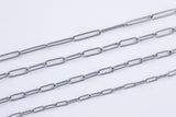 Stainless Steel Round Paperclip Chain - Yard or Full Spool - High Quality Polished Stainless Steel - Hypoallergenic 3mm 4mm 5mm