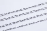 Stainless Steel Round Paperclip Chain - Yard or Full Spool - High Quality Polished Stainless Steel - Hypoallergenic 3mm 4mm 5mm