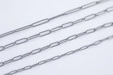 Stainless Steel Round Paperclip Chain - Yard or Full Spool - High Quality Polished Stainless Steel - Hypoallergenic 3mm 4mm 5mm