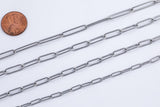 Stainless Steel Round Paperclip Chain - Yard or Full Spool - High Quality Polished Stainless Steel - Hypoallergenic 3mm 4mm 5mm