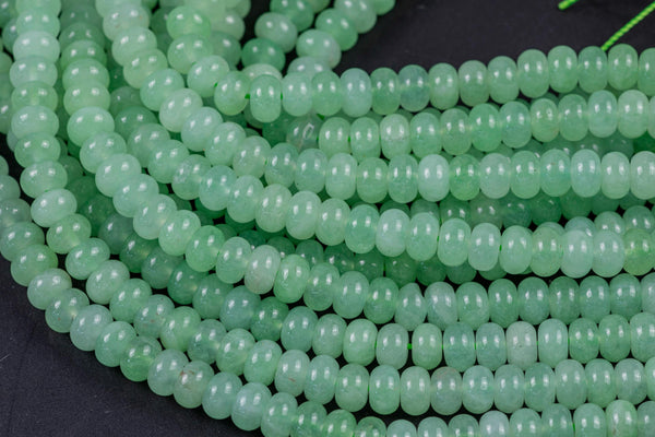 New Jade -Colored Jade - High Quality in Roundel, 8mm- Full 15.5 Inch Strand-Full Strand 15.5 inch Strand Smooth Gemstone Beads