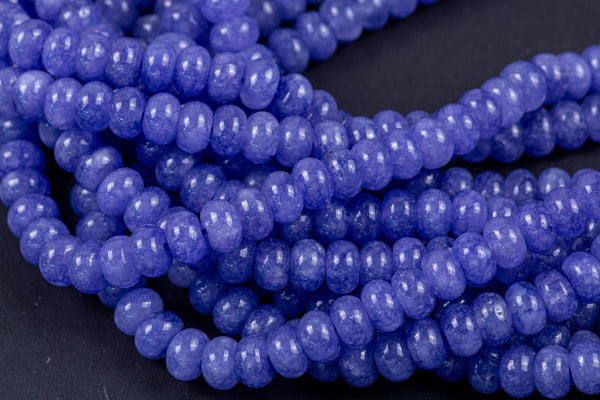 Colored Jade - High Quality in Roundel, 8mm- Full 15.5 Inch Strand-Full Strand 15.5 inch Strand Smooth Gemstone Beads