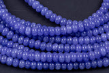 Colored Jade - High Quality in Roundel, 8mm- Full 15.5 Inch Strand-Full Strand 15.5 inch Strand Smooth Gemstone Beads