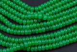 Emerald Green - High Quality in Roundel, 8mm- Full 15.5 Inch Strand-Full Strand 15.5 inch Strand Smooth Gemstone Beads