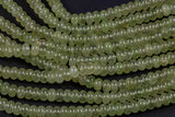 Light Olive - High Quality in Roundel, 8mm- Full 15.5 Inch Strand-Full Strand 15.5 inch Strand Smooth Gemstone Beads