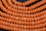 Tangerine- High Quality in Roundel, 8mm- Full 15.5 Inch Strand-Full Strand 15.5 inch Strand Smooth Gemstone Beads