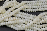 Cream- High Quality in Roundel, 8mm- Full 15.5 Inch Strand-Full Strand 15.5 inch Strand Smooth Gemstone Beads