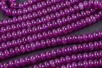 Purple Magenta- High Quality in Roundel, 8mm- Full 15.5 Inch Strand-Full Strand 15.5 inch Strand Smooth Gemstone Beads