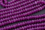 Purple Magenta- High Quality in Roundel, 8mm- Full 15.5 Inch Strand-Full Strand 15.5 inch Strand Smooth Gemstone Beads