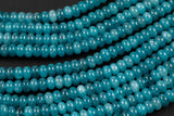 Apatite Blue Jade - High Quality in Roundel, 8mm- Full 15.5 Inch Strand-Full Strand 15.5 inch Strand Smooth Gemstone Beads