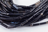 Onyx beads tube tubular beads 15.5" 4x13mm