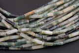 New Jade beads tube tubular beads 15.5" 4x13mm