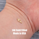 Alien Head Connector - Tiny 14Kt Gold Filled or Sterling Silver Connectors- for Bracelet or Necklace - Permanent Jewelry Supply