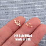 Space Ship UFO Connector - Tiny 14Kt Gold Filled or Sterling Silver Connectors- for Bracelet or Necklace - Permanent Jewelry Supply