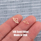 Space Ship Connector - Tiny 14Kt Gold Filled or Sterling Silver Connectors- for Bracelet or Necklace - Permanent Jewelry Supply