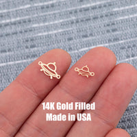 Space Ship Connector - Tiny 14Kt Gold Filled or Sterling Silver Connectors- for Bracelet or Necklace - Permanent Jewelry Supply